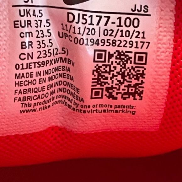 Nike Air Max 90 GS Denim Youth Low Sneaker Shoe DJ5177-100 White/Red/Blue 5Y - Picture 7 of 13